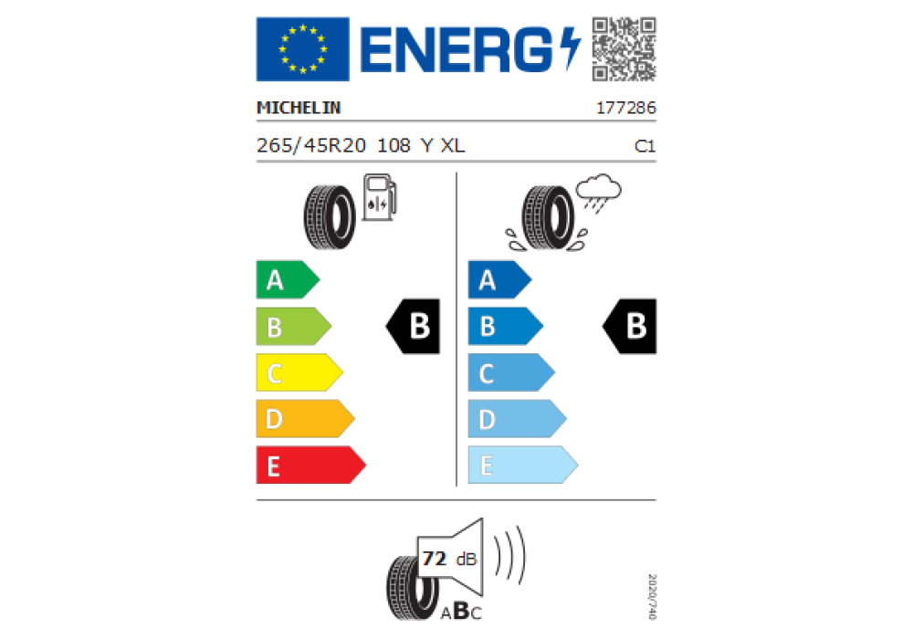 MICHELIN 265/45R20 PILOT SPORT EV 108Y TLLN XL