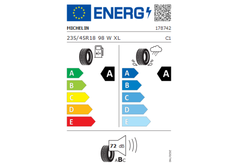 MICHELIN 235/45R18 PRIMACY 4 98W S1 XL