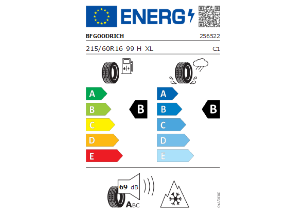 BFGOODRICH 215/60R16 G-FORCE WINTER2 99H XL M+S 3PMSF