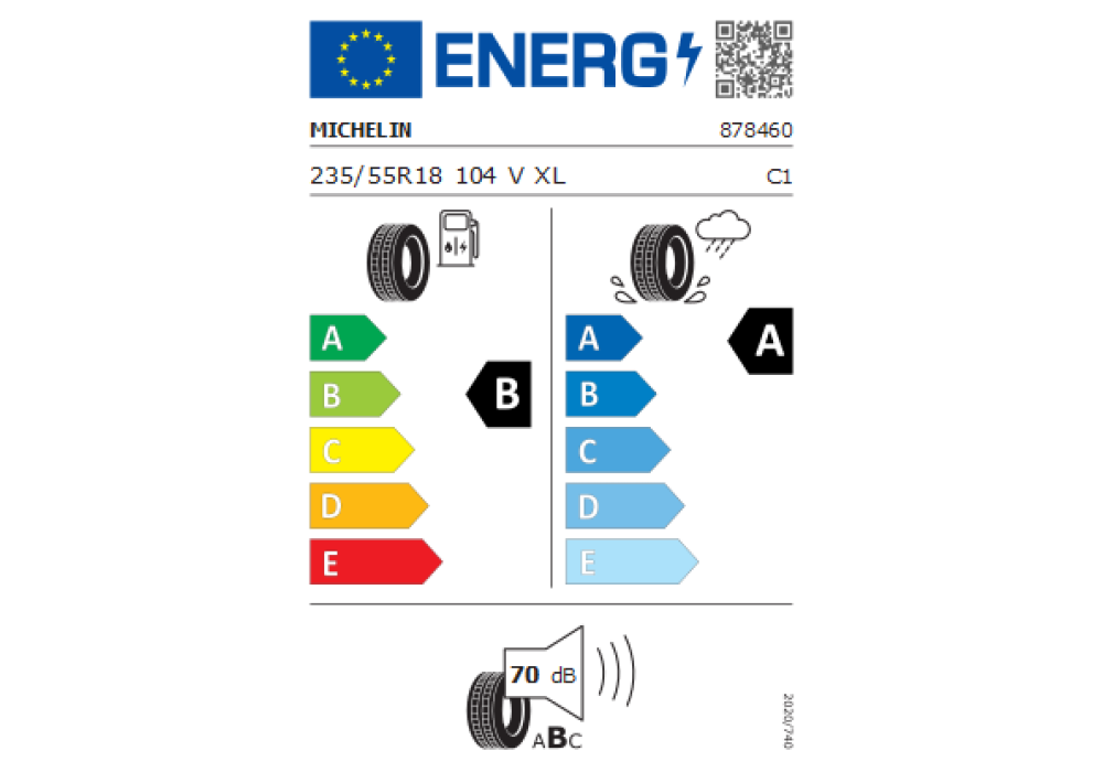 MICHELIN 235/55R18 PRIMACY 104V XL