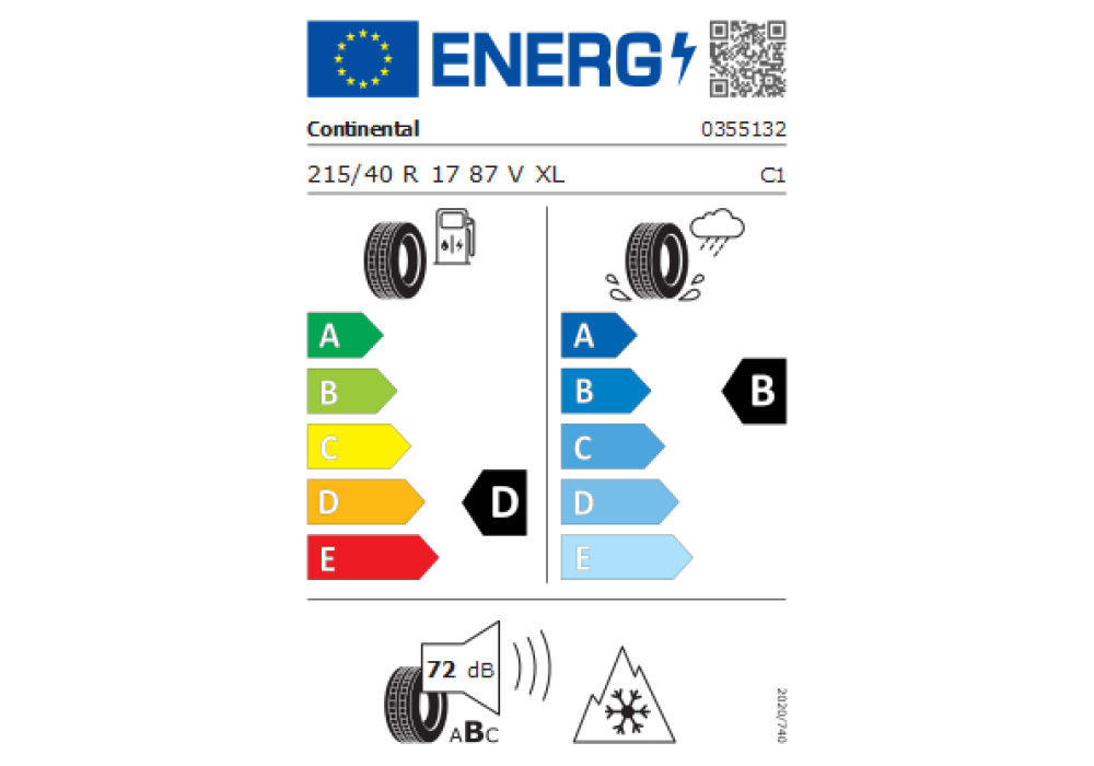 CONTINENTAL 215/40R17 CONTI WINTER CONTACT TS860 87V XL FR TL