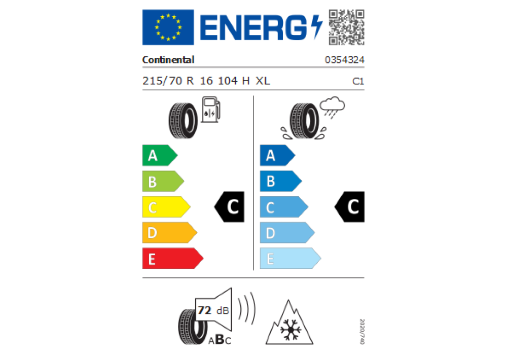 CONTINENTAL 215/70R16 CONTI WINTER CONTACT TS850P 104H XL FR TL