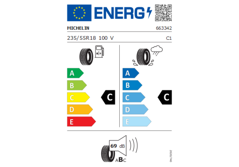 MICHELIN 235/55R18 LATITUDE TOUR HP 100V GRNX