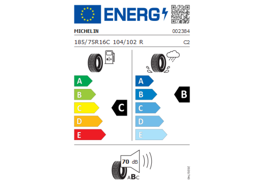 MICHELIN 185/75R16 AGILIS + 104R GRNX