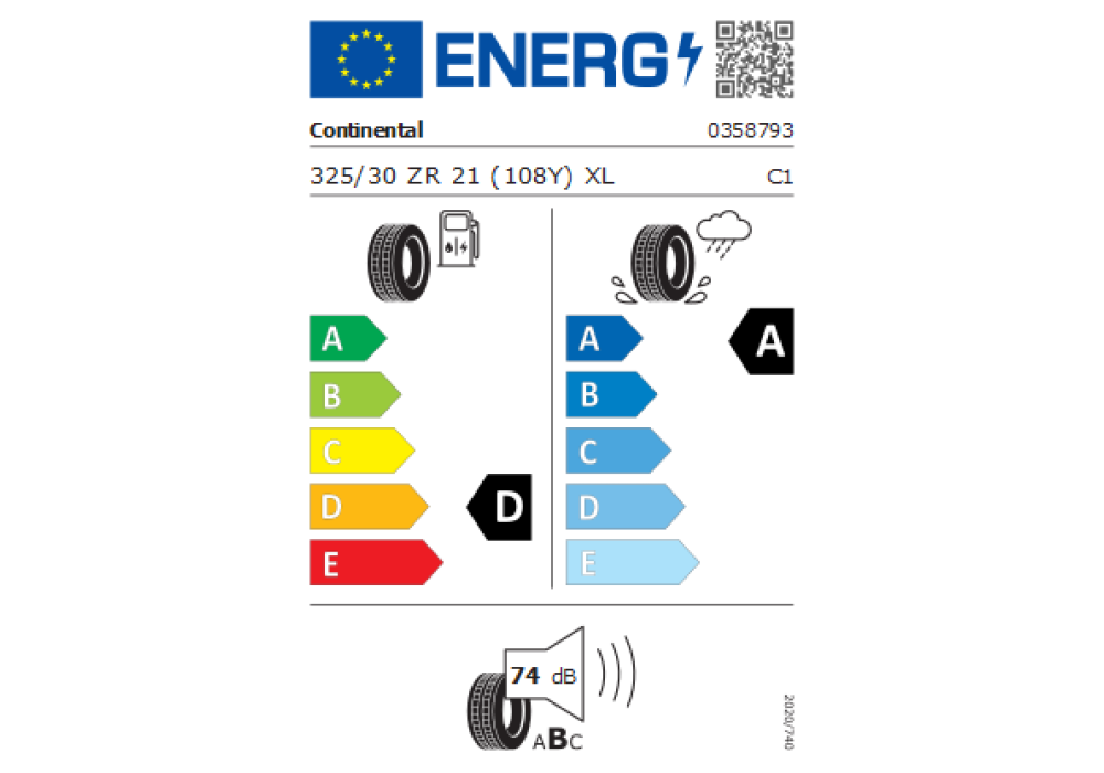 CONTINENTAL 325/30R21 CONTI SPORT CONTACT 6 108Y XL FR TL