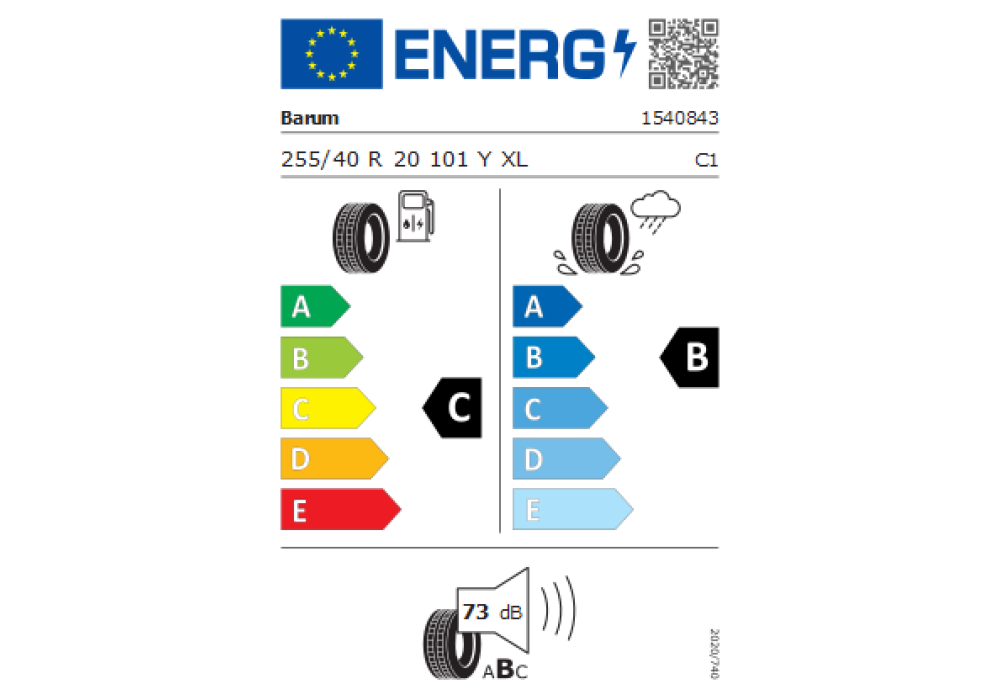 BARUM 255/40R20 BRAVURIS 5HM 101Y XL TL