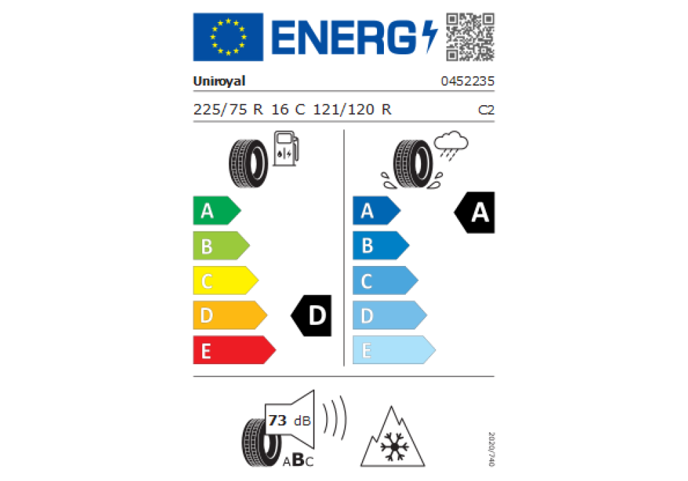 UNIROYAL 225/75R16 ALL SEASON MAX 121/120R TL