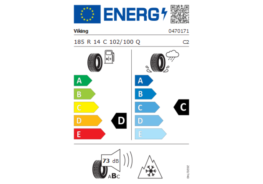 VIKING 185R14 WINTECH VAN 102/100Q TL