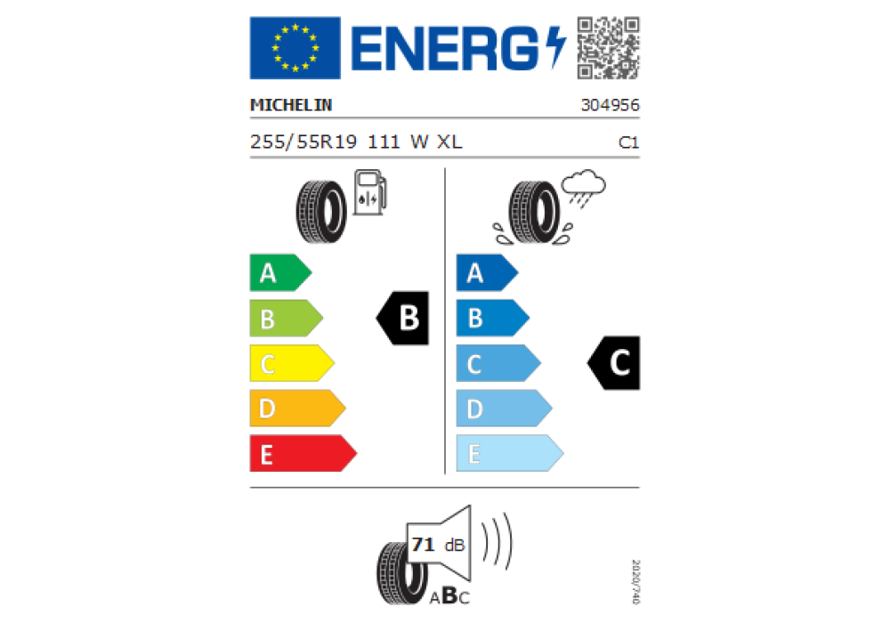 MICHELIN 255/55R19 LATITUDE TOUR HP 111W GRNX XL