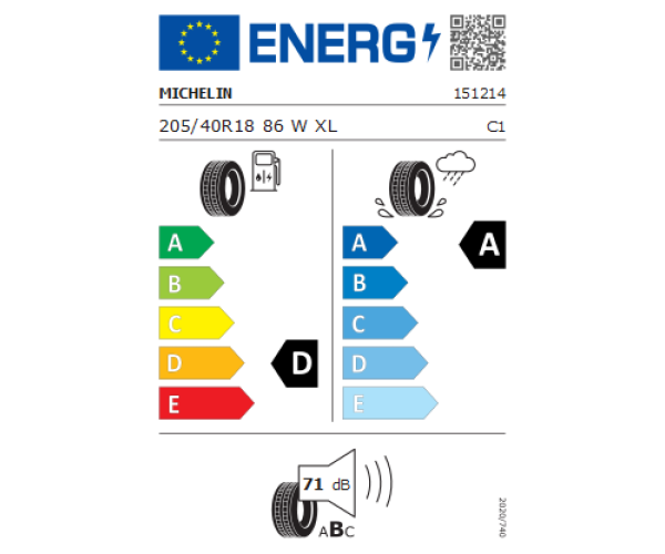 MICHELIN 205/40R18 PILOT SPORT 86W ZP ZP XL