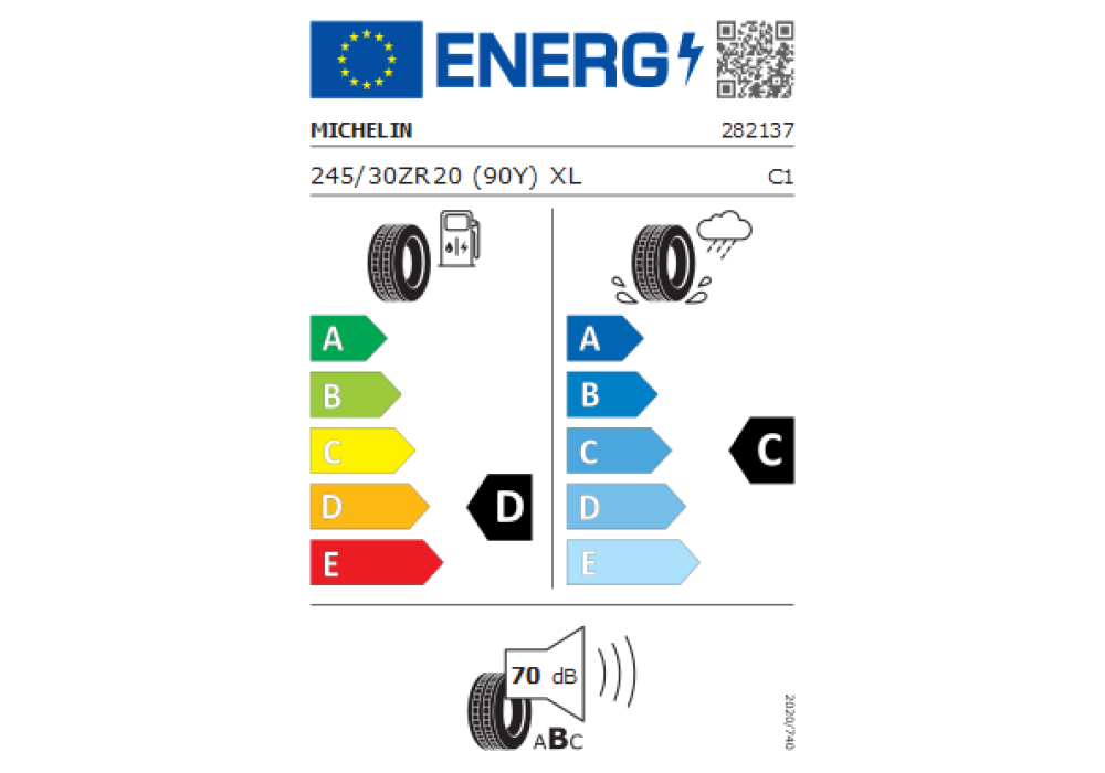 MICHELIN 245/30R20 PILOT SPORT CUP 2 90Y CONNECT XL MICHELIN 245/30R20 PILOT SPORT CUP 2 90Y CONNECT XL