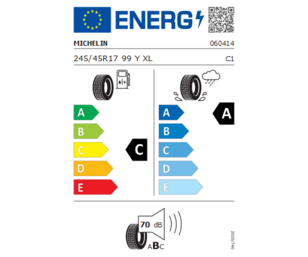 MICHELIN 245/45R17 PRIMACY 4+ 99Y XL