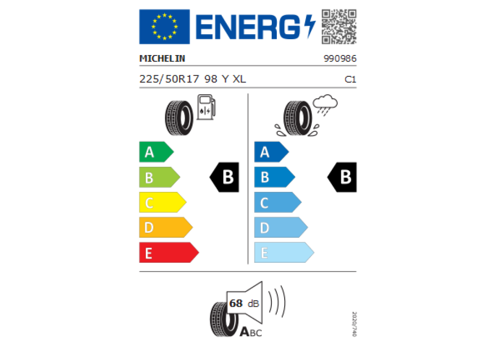 MICHELIN 225/50R17 PRIMACY 98Y ZP ZP XL